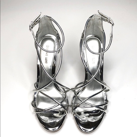 3 🟪 for $40 Tubular Mirrored Dress Sandal Gianni Bini EUC 7 - Picture 3 of 9